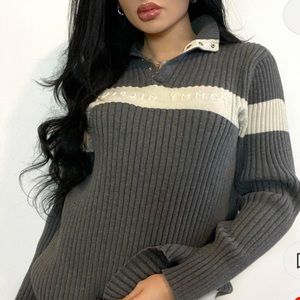 Tommy Hilfiger grey knit sweater